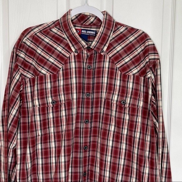 Reel Legends Performance Western Shirt Cotton Button Down Rodeo Cowboy Size XL - Picture 6 of 15